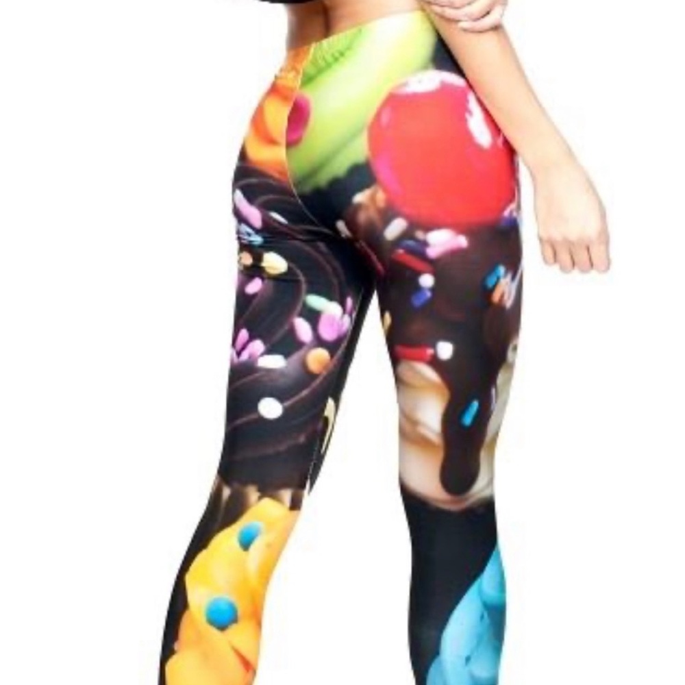 Sweet Illusions Candy Land Sprinkles & Cupcakes Leggings